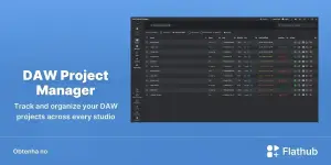 DAW Project Manager chega ao Flathub para organizar projetos de áudio