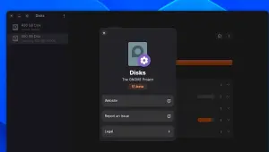 GNOME Disks com GTK4 e libadwaita muda completamente de visual; veja como ficou