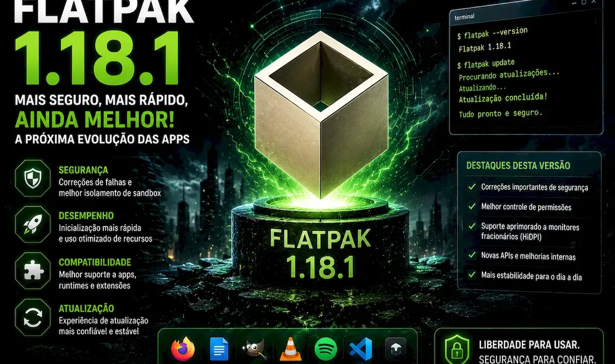 Flatpak 1.18.1 corrige falhas que poderiam escapar do sandbox e obter root