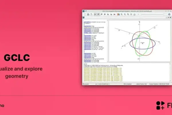 GCLC chega ao Linux via Flatpak para criar geometria visual no desktop