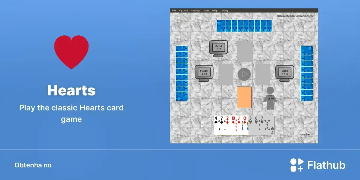 Hearts no Linux: jogo de cartas chega ao Flathub para baixar