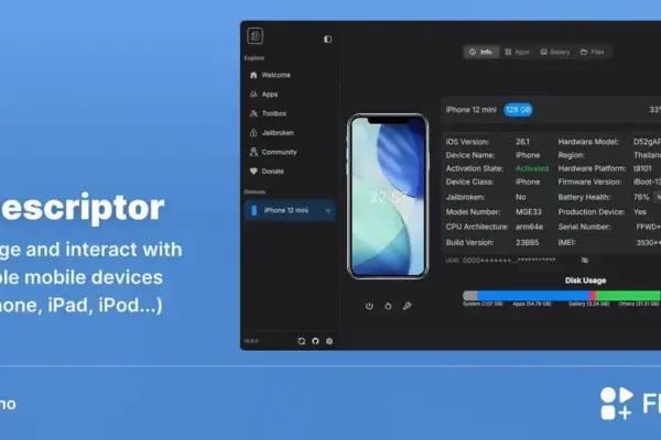 iDescriptor chega ao Linux via Flatpak para gerenciar iPhone e iPad