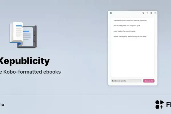 Kepublicity chega ao Flathub e facilita converter EPUB em kepub