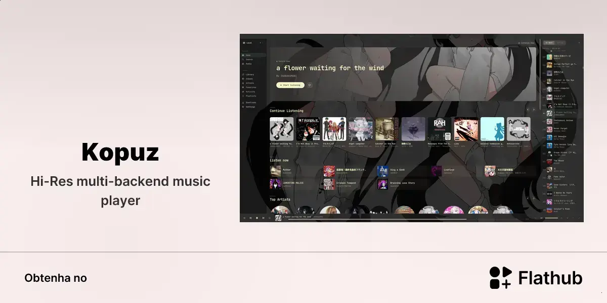 Kopuz chega ao Linux com player moderno e integração com Jellyfin 1 Kopuz chega ao Linux com player moderno e integração com Jellyfin