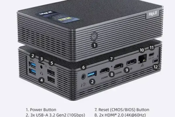 MeLE Quieter HD: Mini PC fanless com Intel N150 e espaço para SSD/HDD