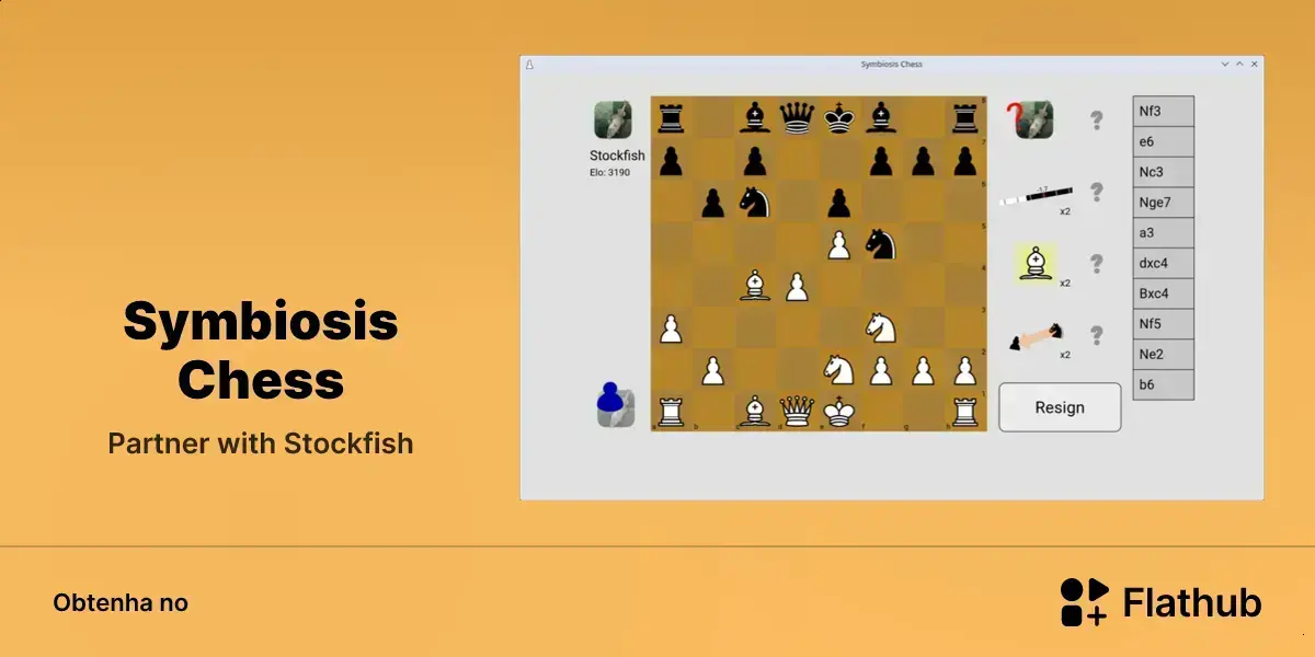 Symbiosis Chess chega ao Linux via Flathub com Stockfish parceiro 1 Symbiosis Chess chega ao Linux via Flathub com Stockfish parceiro