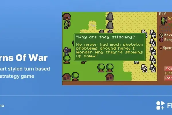 Turns Of War chega ao Linux com tática em pixel art e 30 fases