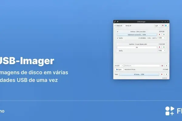 USB Imager chega ao Flathub com gravação rápida e múltiplos pendrives