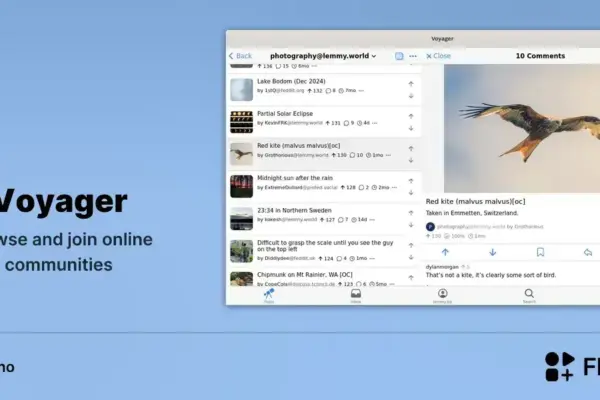 Voyager chega ao Linux pelo Flathub para navegar no Lemmy e PieFed