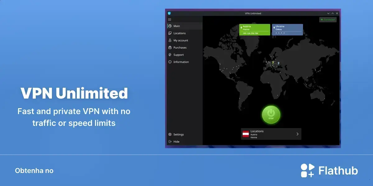 VPN Unlimited chega ao Linux via Flathub com WireGuard e 80+ países