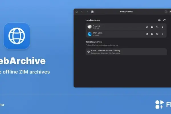 WebArchive chega ao Linux para ler ZIMs e navegar offline