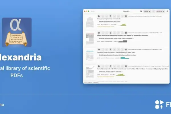 Alexandria no Linux: a biblioteca de PDFs científicos que vai além