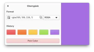Cherrypick chega ao Flathub com novos recursos para escolher cores