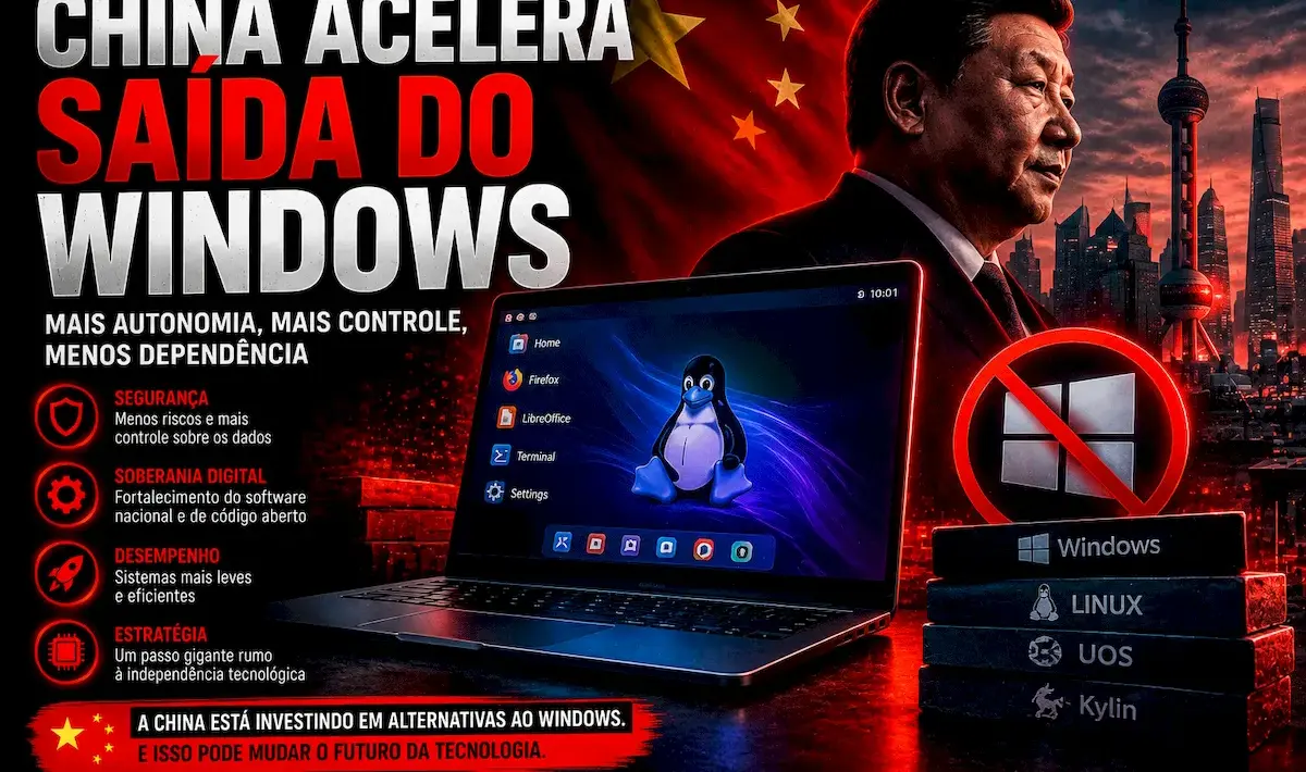 China acelera saída do Windows e empurra governo para o Linux