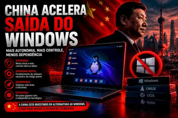 China acelera saída do Windows e empurra governo para o Linux