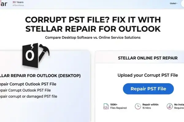 Como Recuperar Arquivos PST Corrompidos com Stellar Repair for Outlook