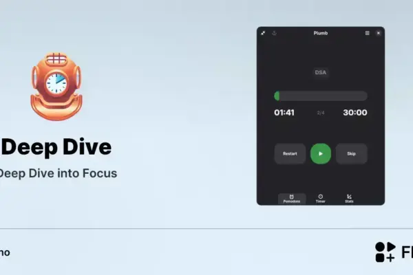 Deep Dive chega ao Linux com timer focado e bloqueio de distrações