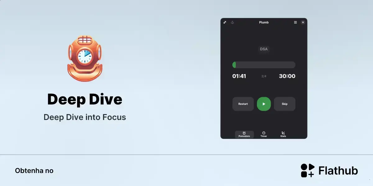 Deep Dive chega ao Linux com timer focado e bloqueio de distrações