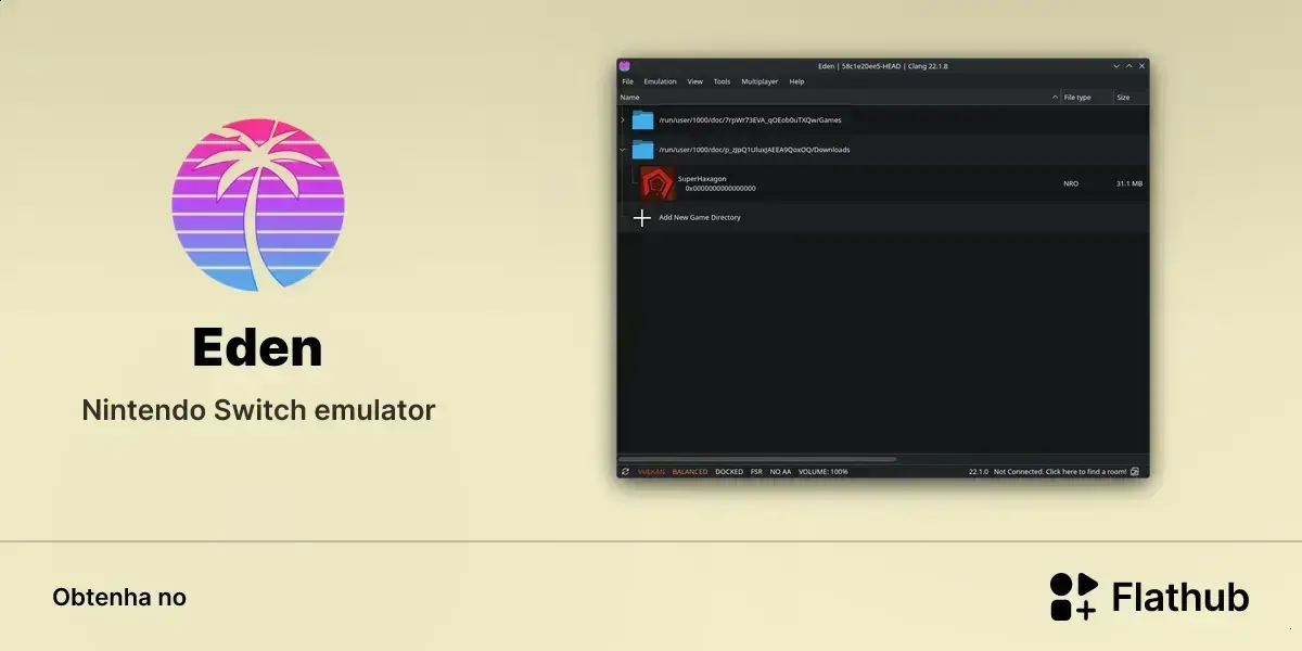 Eden chega ao Flathub e reforça o peso dos emuladores no Linux 1 Eden chega ao Flathub e reforça o peso dos emuladores no Linux