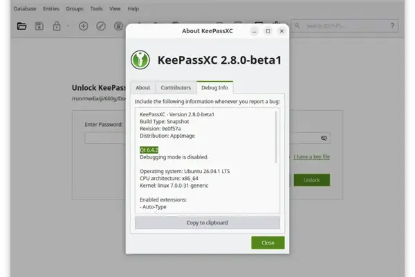 KeePassXC 2.8.0 Beta 1 traz Qt6, Wayland e acesso remoto