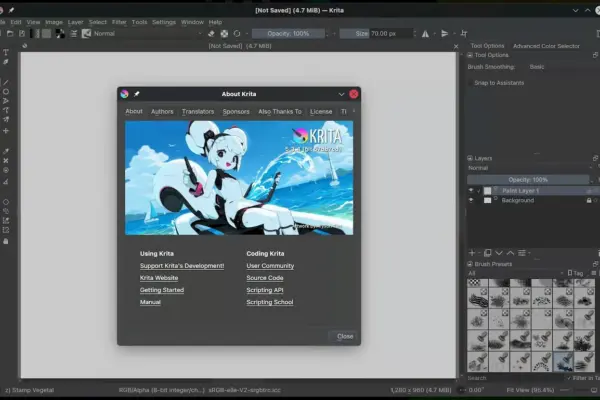 Krita 5.3.4 e 6.0.4 chegam com exportação de vídeo e suporte Qt 6 no Android