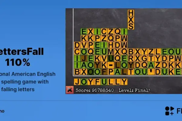 LettersFall 110% chega ao Linux com 450 mil palavras e clima arcade