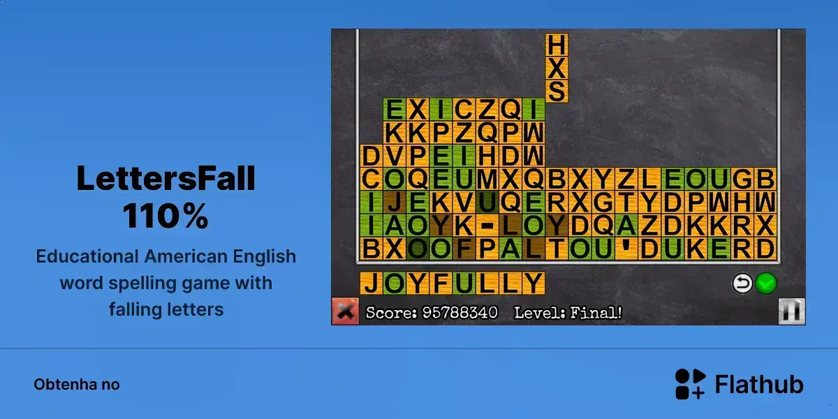 LettersFall 110% chega ao Linux com 450 mil palavras e clima arcade 1 LettersFall 110% chega ao Linux com 450 mil palavras e clima arcade