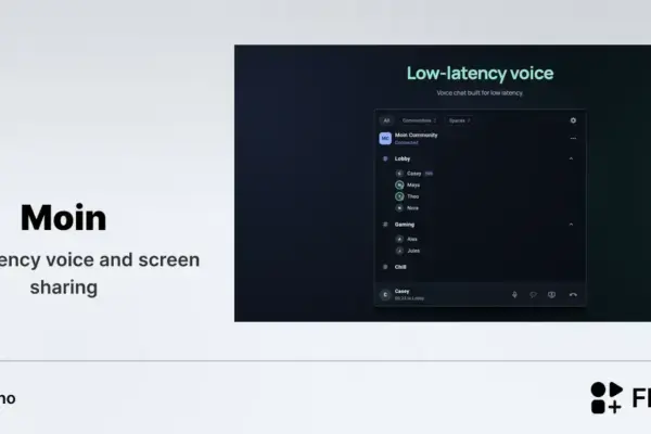 Moin chega ao Linux com voz e compartilhamento de tela em baixa latência
