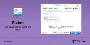 Platen chega ao Linux com editor de equações para Typst e LaTeX
