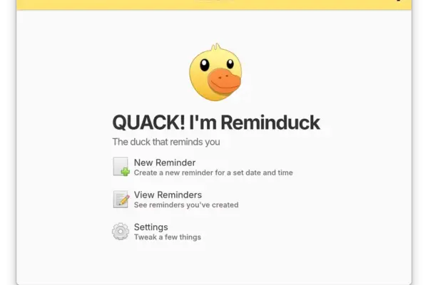 Reminduck chega ao Linux com lembretes simples e interface charmosa