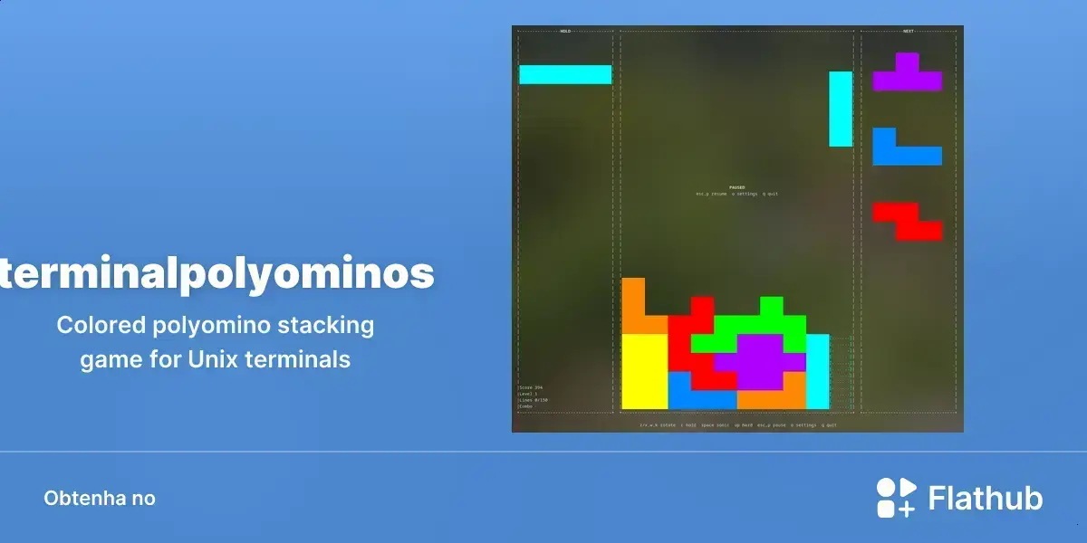 Terminalpolyominos chega ao Flathub com jogo leve para o terminal