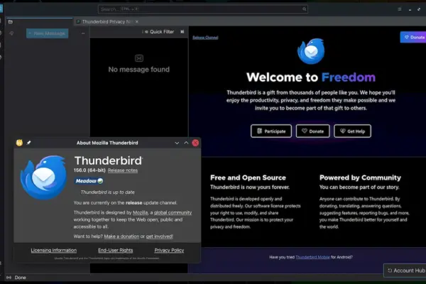 Thunderbird 156 chega com OAuth personalizado para POP3 e várias correções no Linux