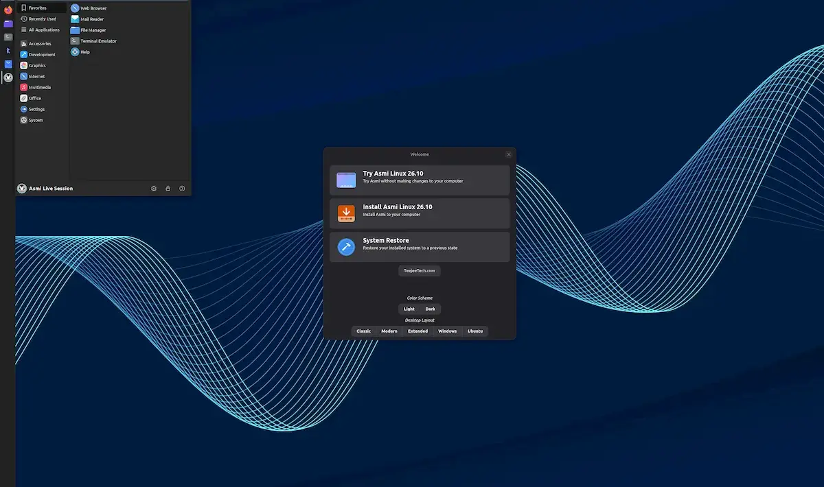 Asmi Linux 26.10 chega com Xfce 4.20 e base Ubuntu 26.10