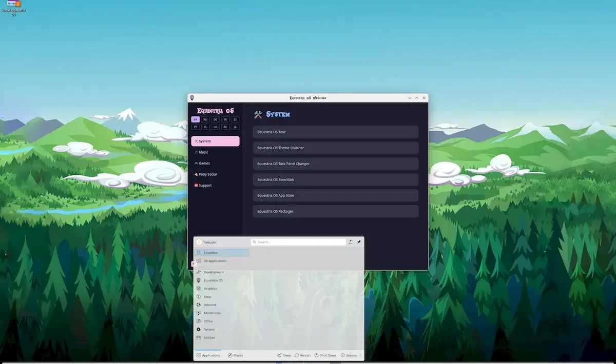 Equestria OS 2026.10.28 chega com novas ferramentas para gamers