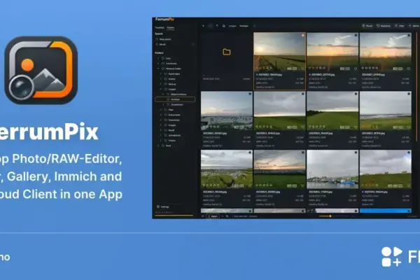 FerrumPix chega ao Flathub com edição RAW, galeria e mais