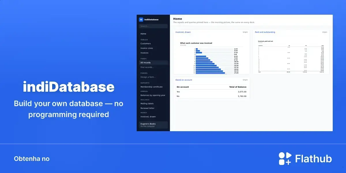 indiDatabase chega ao Linux com banco desktop offline e compartilhamento