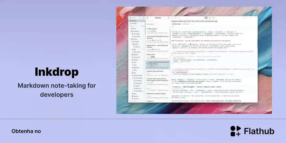 Inkdrop no Linux: o app de notas em Markdown que ganhou destaque