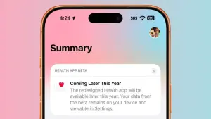 iOS 27.2 Beta 4 remove novo app Saúde; recursos chegam depois