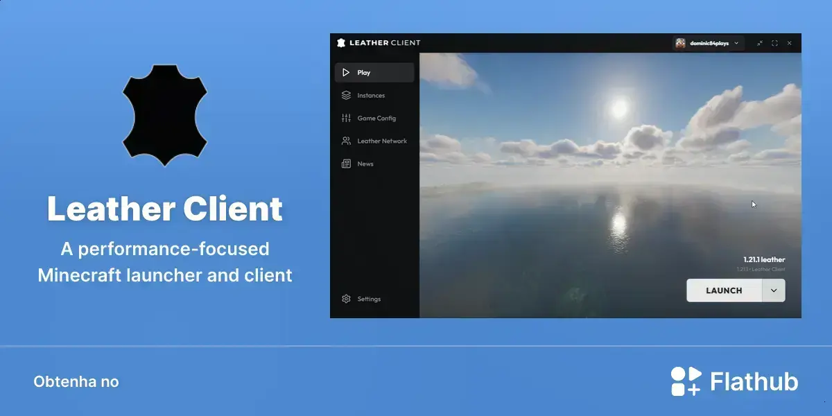 Leather Client no Linux: novo launcher do Minecraft chega ao Flathub