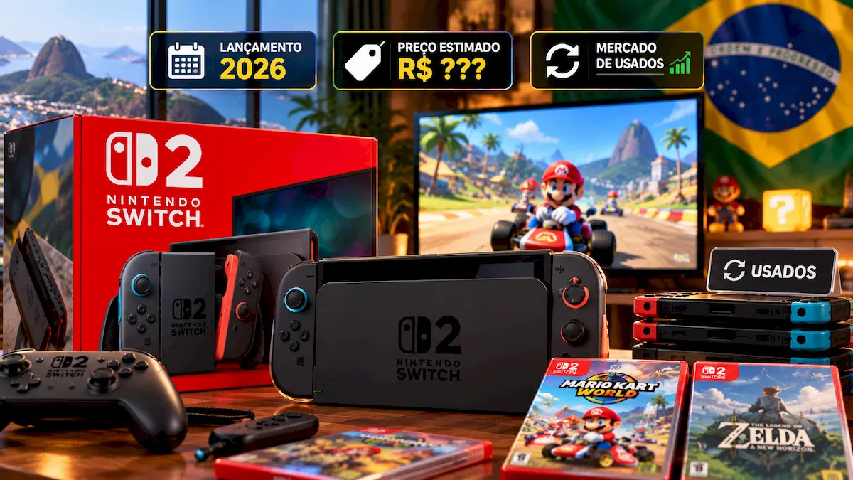 Nintendo Switch 2 no Brasil: lançamento, preço estimado e mercado de usados
