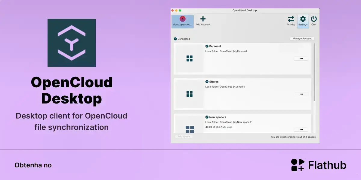 OpenCloud Desktop chega ao Linux com sync offline e suporte a múltiplas contas