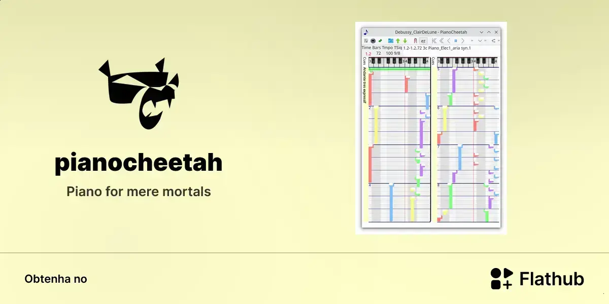 PianoCheetah chega ao Flathub com mudanças que mexem na experiência