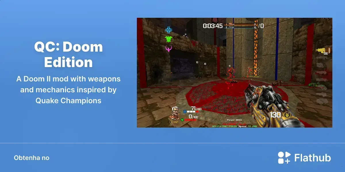 QC: Doom Edition chega ao Flathub e traz armas de Quake para Doom
