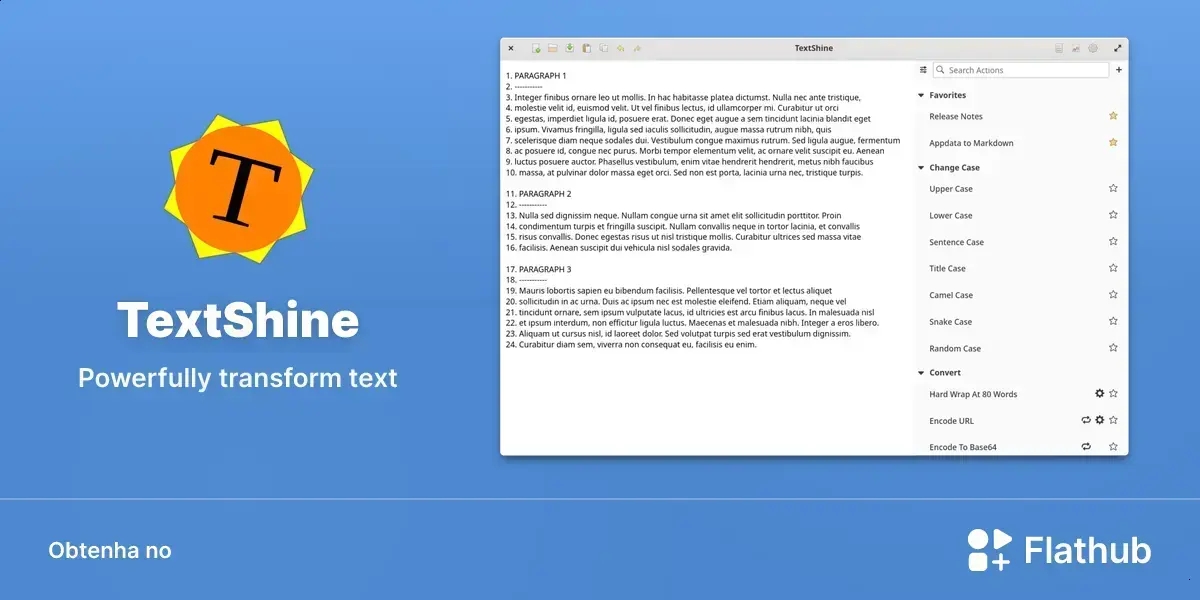 TextShine chega ao Linux com edição de texto e ações em lote