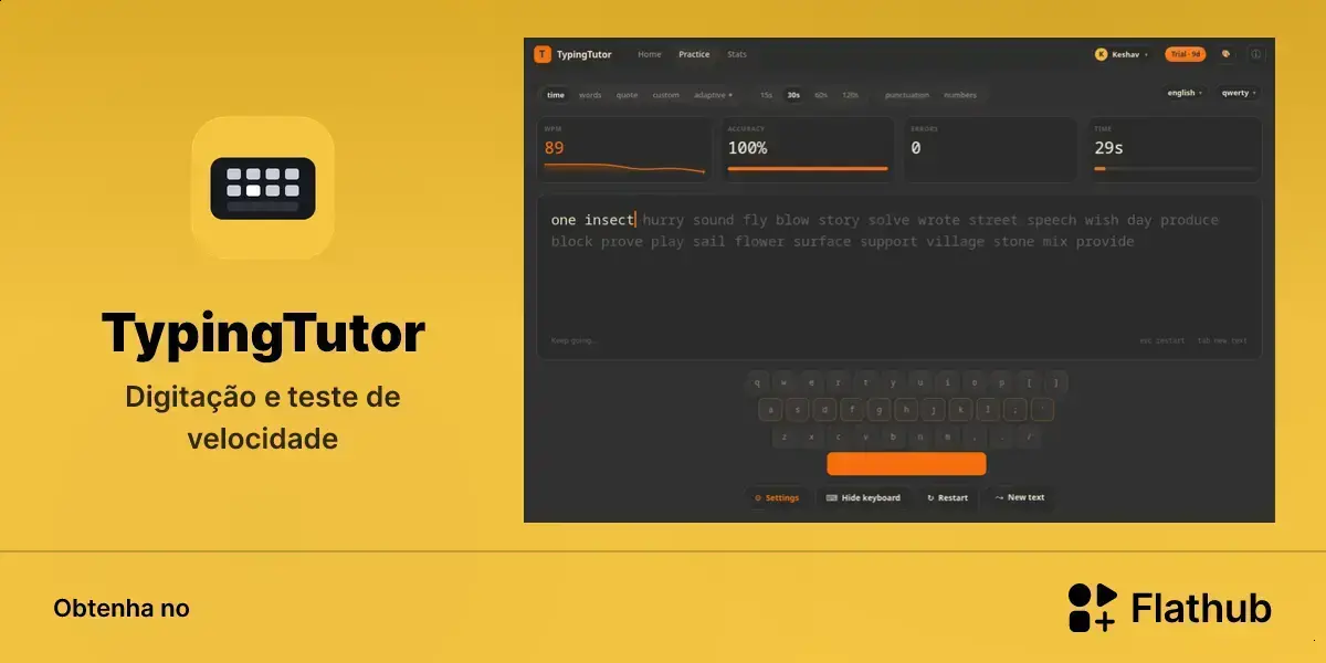 TypingTutor no Linux: veja o que muda no teste de digitação