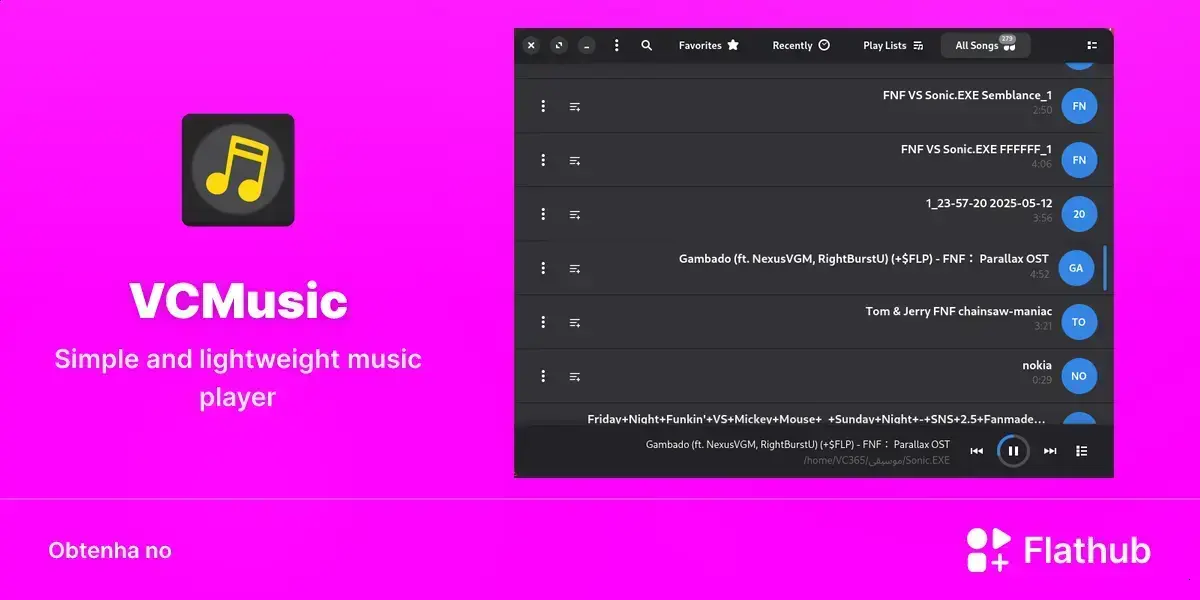 VCMusic chega ao Linux com player leve, simples e cheio de recursos